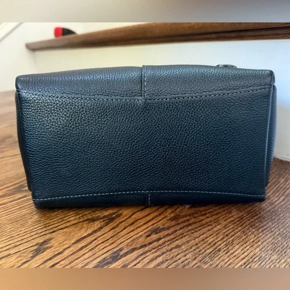 Coach Black Pebbled Leather Shoulder Bag - Picture 6 of 12